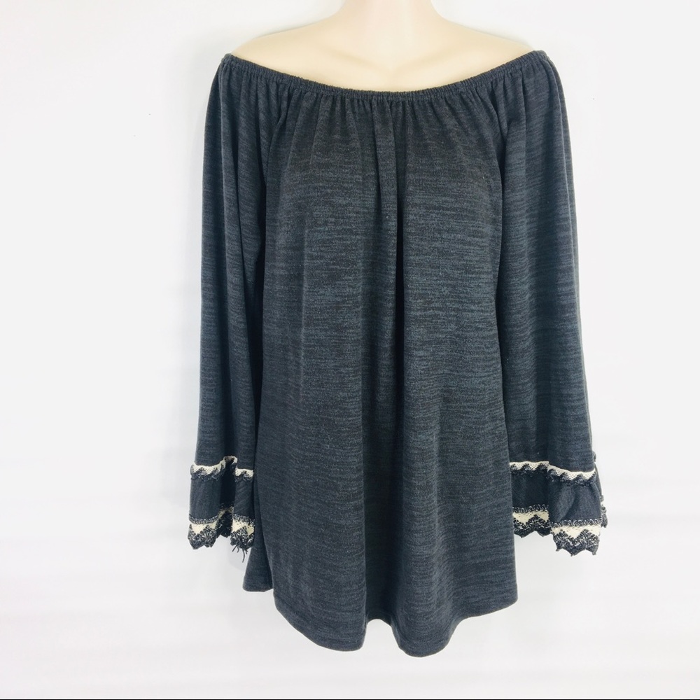 WIN WIN Womens Size S-M Sweater Tunic Double Lace